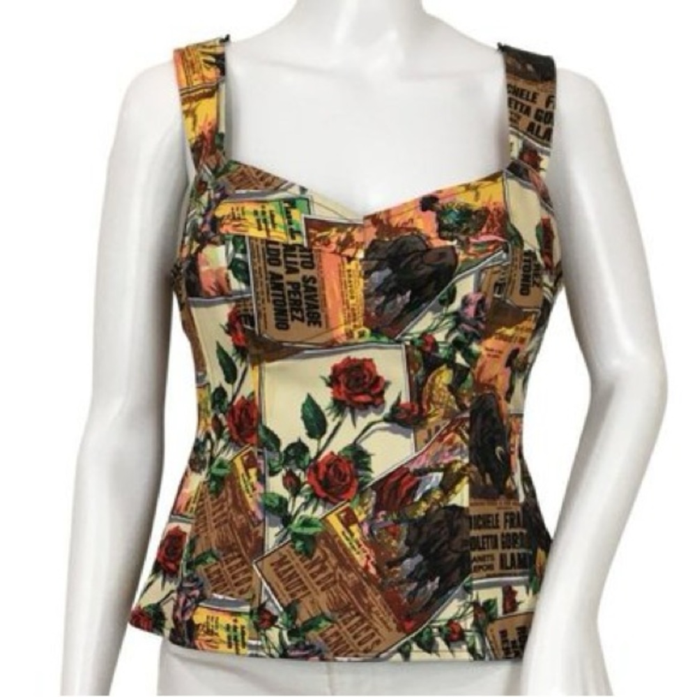Nanette Lepore Multicolor Graphic Print Top